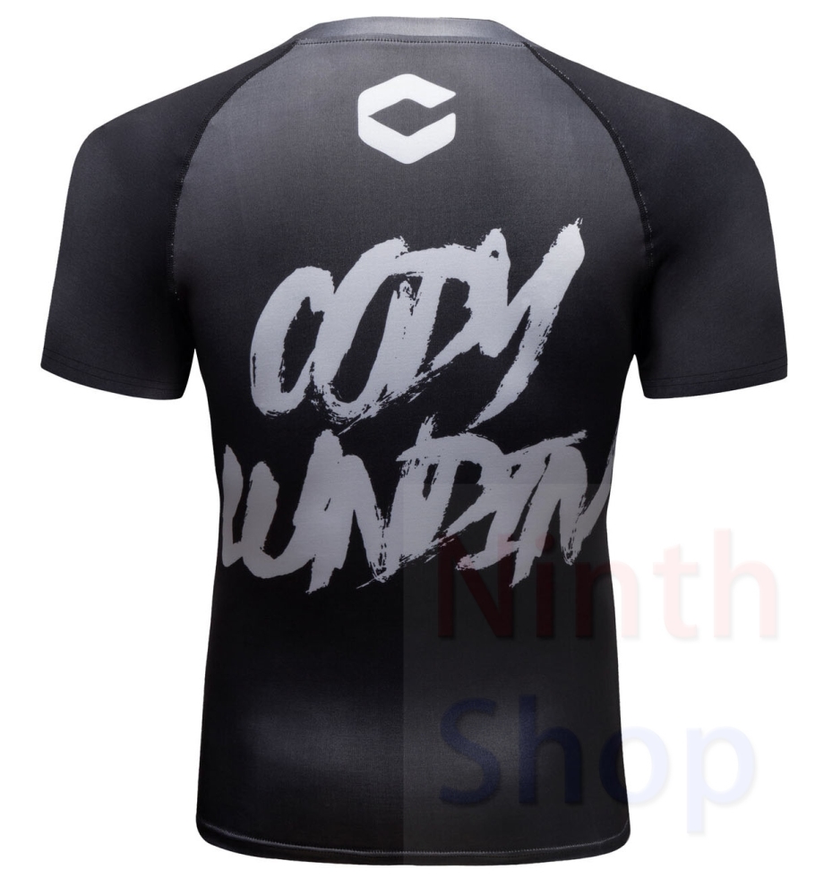 Men's Quick Dry Short Sleeve Clothes 3D Digital Printing Men's Tight Training Exercise Fitness Running Outdoor Shirt