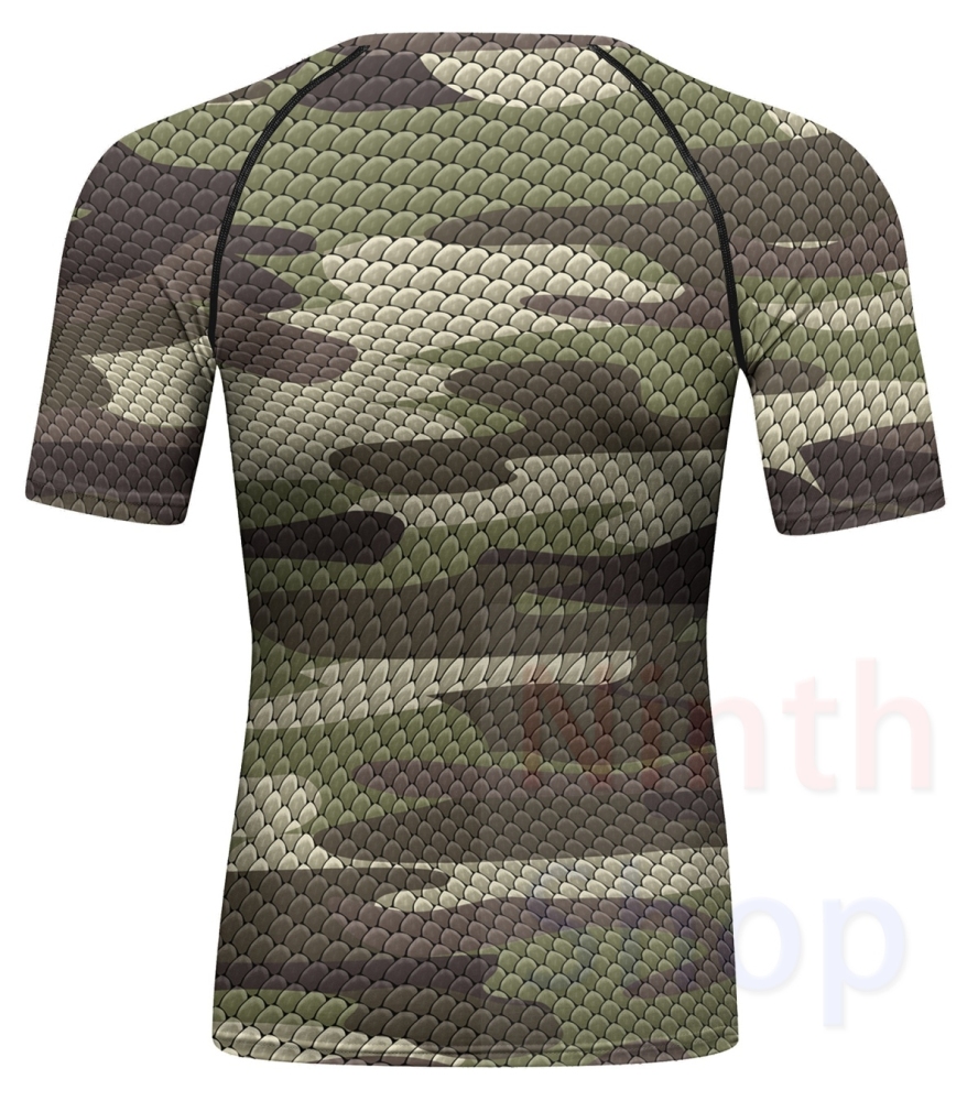 Men Short Sleeve Shirt Compression short Sport T-shirt Cool Dry Baselayer Shirt Round Collar Fantastic--look Sportness Sweatshirt(231572)