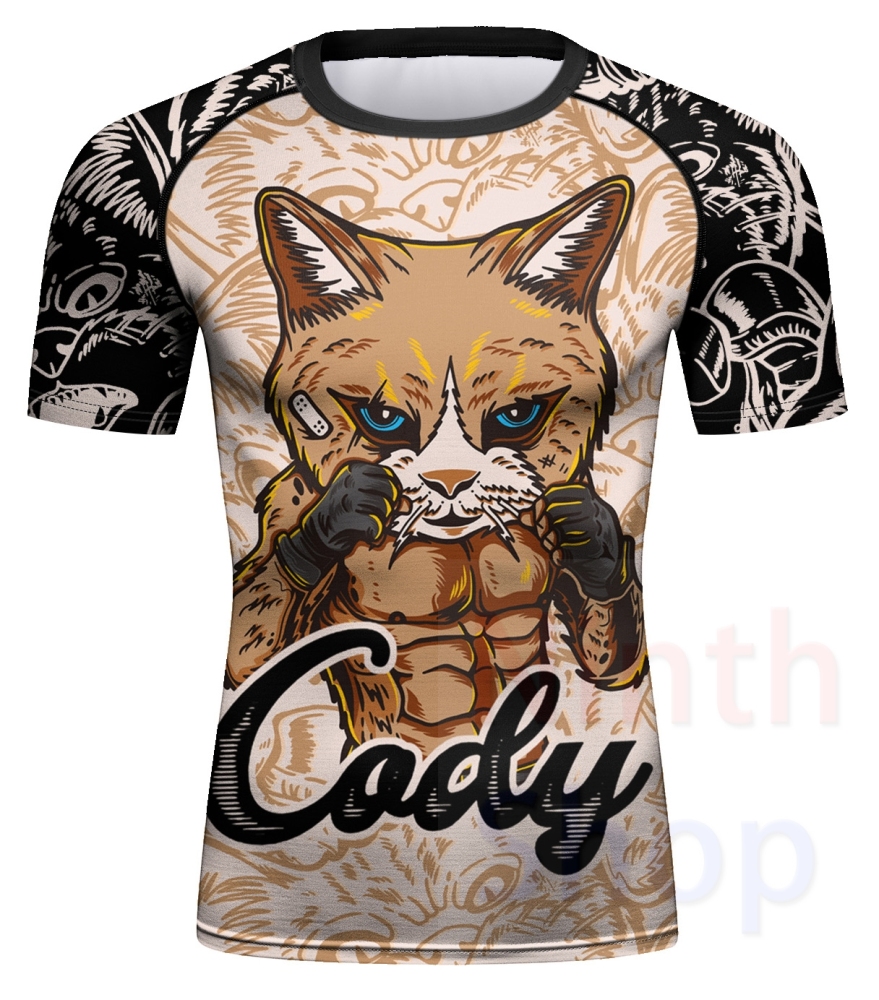 Men Short Sleeve Shirt Compression short Sport T-shirt Cool Dry Baselayer Shirt Round Collar Fantastic--look Sportness Sweatshirt(231567)