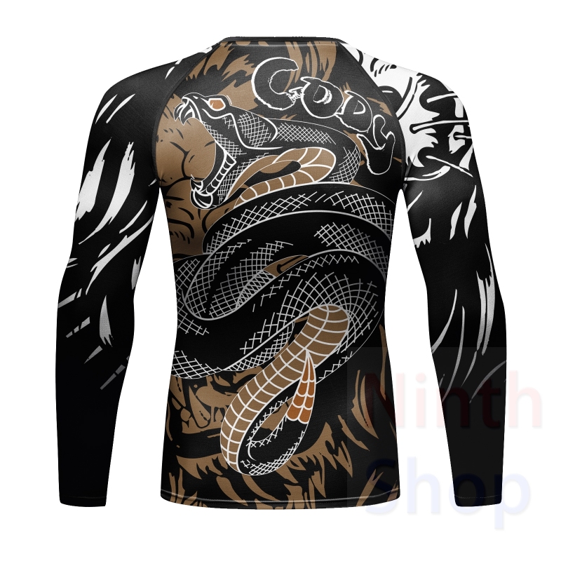 Men Long Sleeve Shirt Compression Top Sport T-shirt Cody Print Shirts Cool Dry Base layer Shirt ALL SEASON for Running Training Sweatshirt (23485)