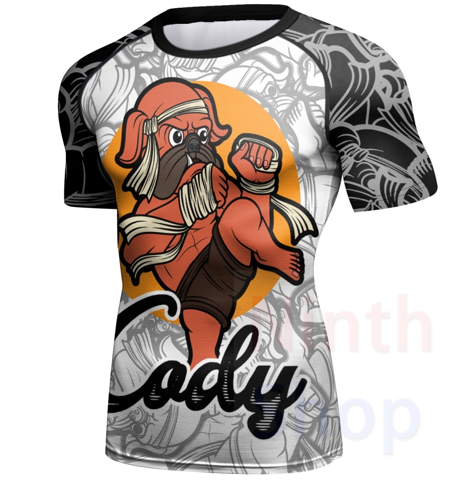 Cody Lundin Men's Sports T-shirt and Shorts 2 Pieces Sets Cool Dry Compression Round Collar Summer Fitness Sports Suit(231570-23194)