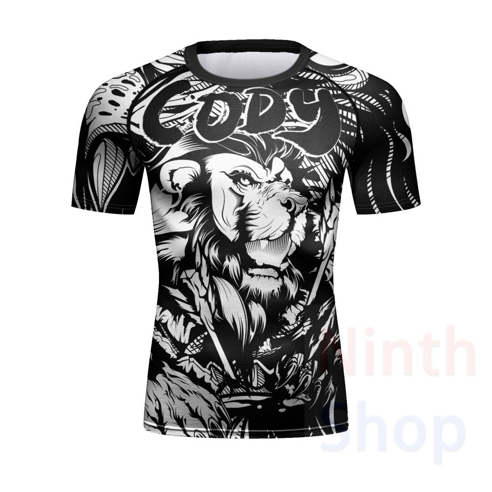 Cody Lundin Men's Sports T-shirt and Shorts 2 Pieces Sets Cool Dry Compression Round Collar Summer Fitness Sports Suit(231564-23188)