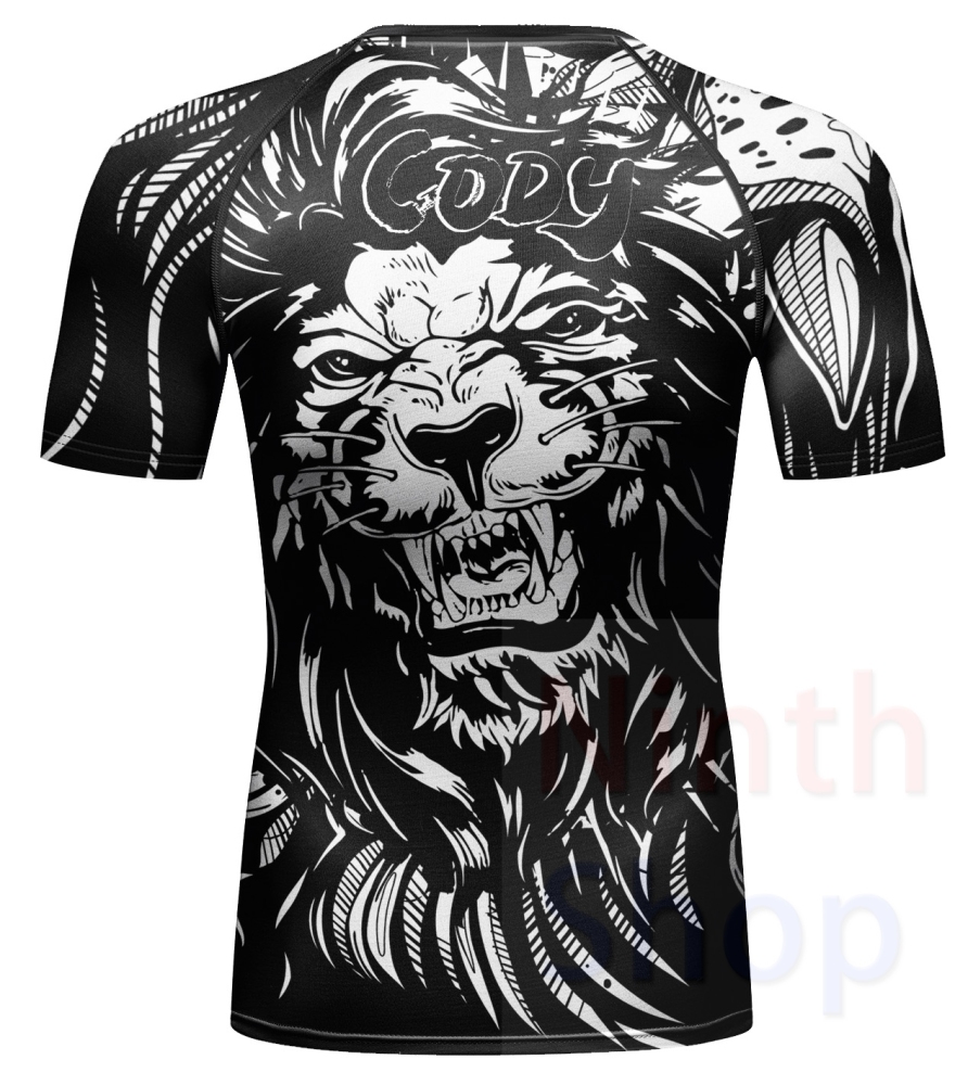 Cody Lundin Men's Sports T-shirt and Pants 2 Pieces Sets Fast Dry Compression Round Collar Summer Fitness Sports Suit(231564-23259)