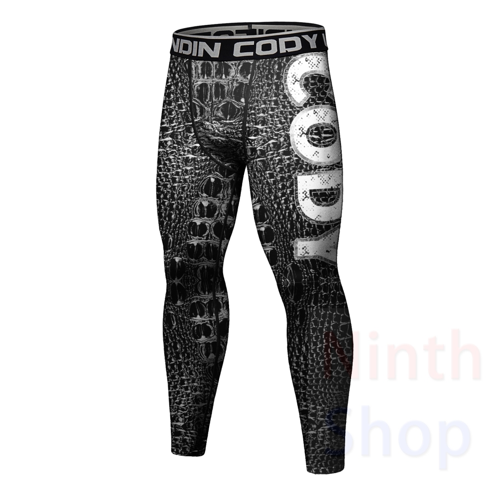 Cody Lundin Men's Sports T-shirt and Pants 2 Pieces Sets Fast Dry Compression Round Collar Summer Fitness Sports Suit(231571-23266)