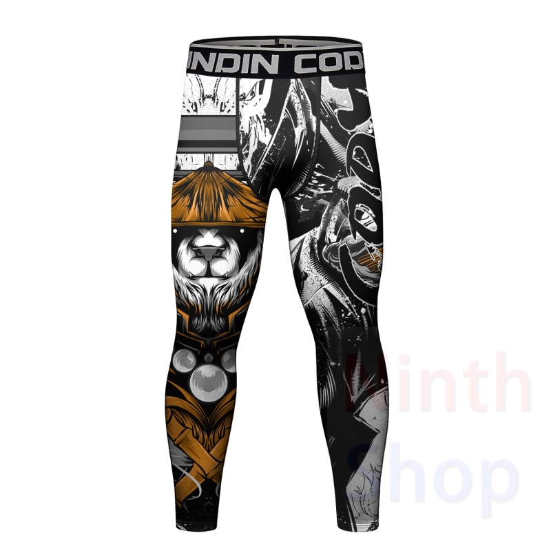 Cody Lundin Men's Sports Top and Pants 2 Pieces Sets Fast Dry Compression Round Collar 3D Print Fitness ALL Seasons Sports Suit（22475-22252）