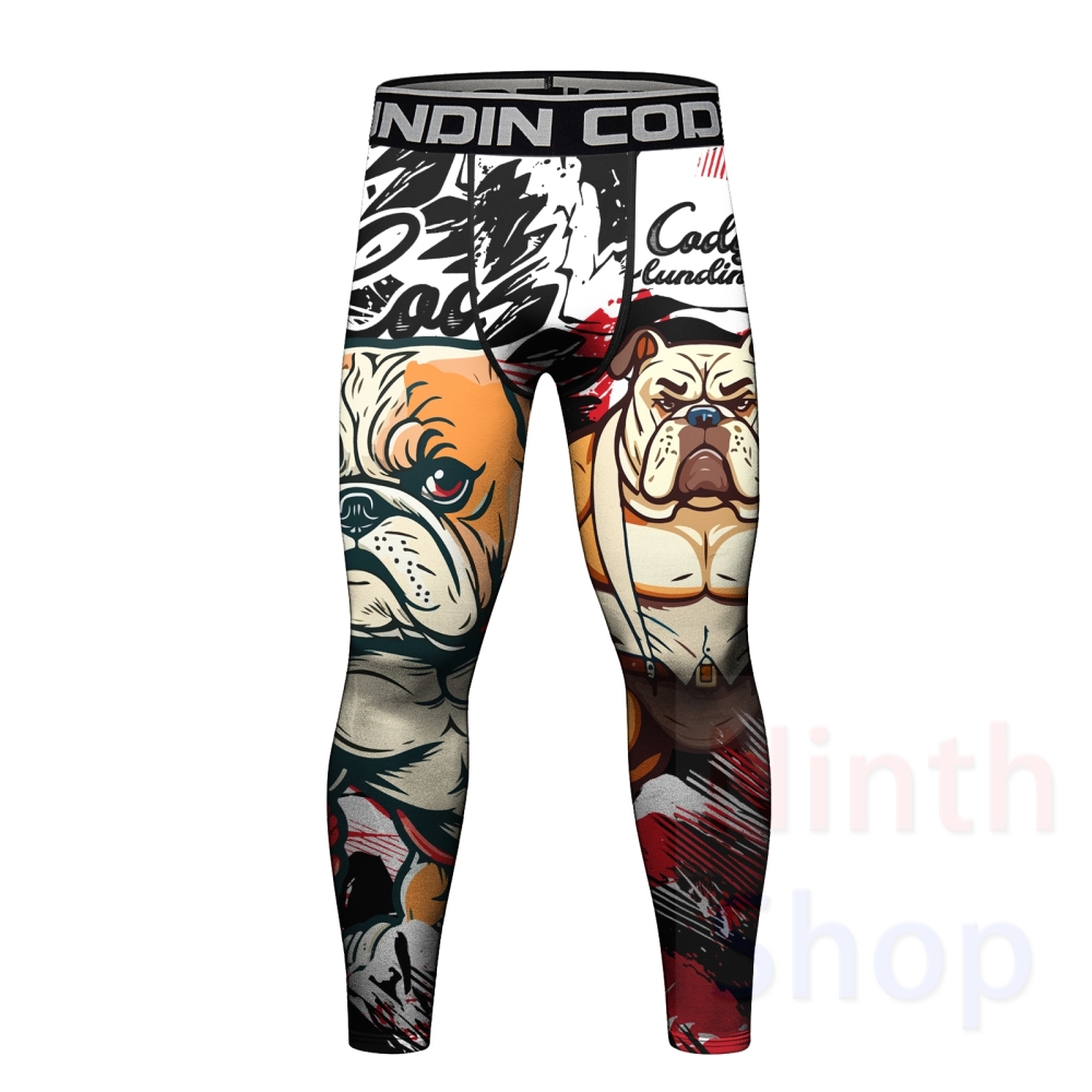 Cody Lundin Men's Sports Top and Pants 2 Pieces Sets Fast Dry Compression Round Collar 3D Print Fitness ALL Seasons Sports Suit（23488-23261）