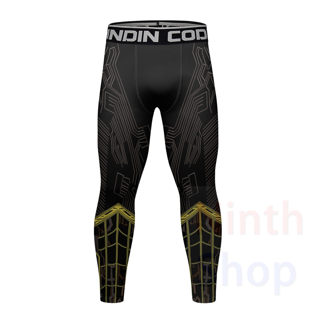 Cody Lundin Men's Sports Top and Pants 2 Pieces Sets Fast Dry Compression Round Collar 3D Print Fitness ALL Seasons Sports Suit（22412-22201）