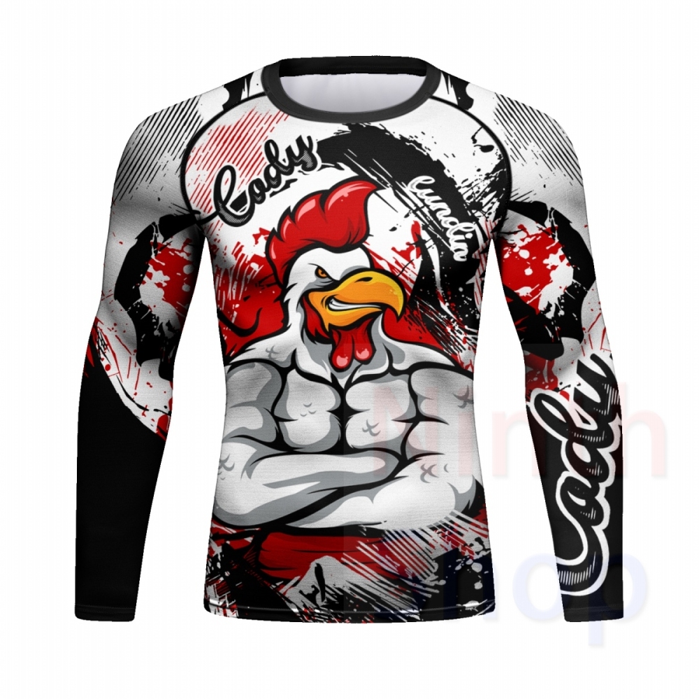 Cody Lundin Men's Sports Top and Pants 2 Pieces Sets Fast Dry Compression Round Collar 3D Print Fitness ALL Seasons Sports Suit（23490-23263）