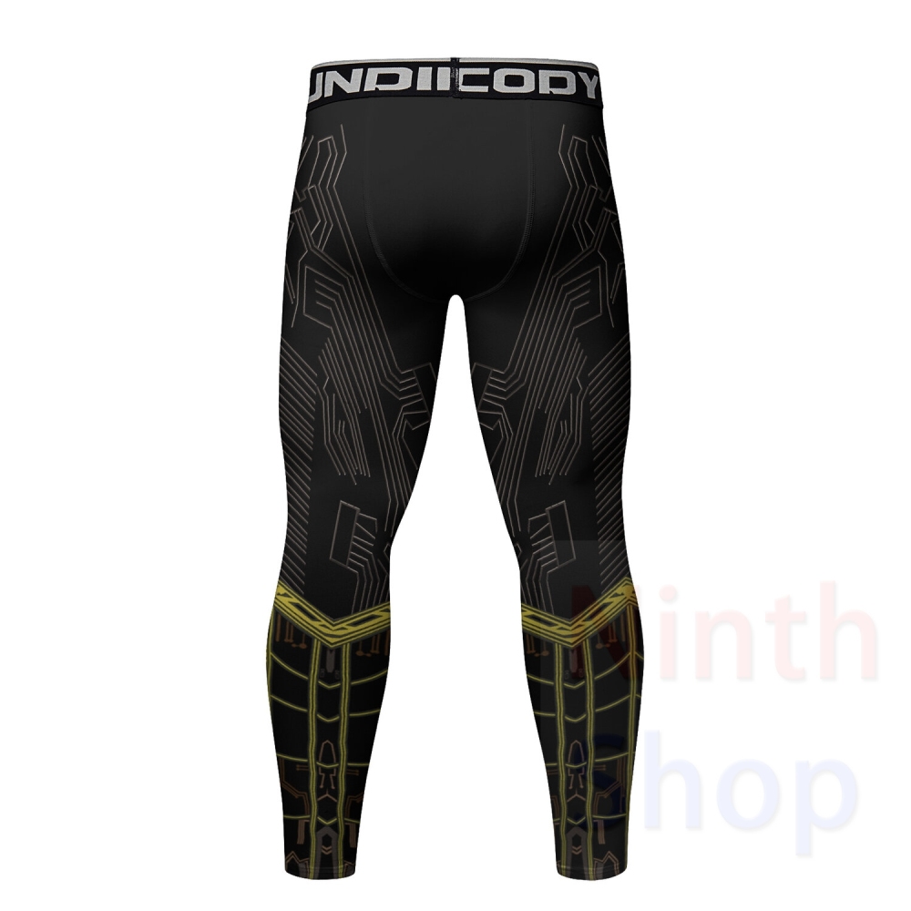 Cody Lundin Men's Sports Top and Pants 2 Pieces Sets Fast Dry Compression Round Collar 3D Print Fitness ALL Seasons Sports Suit（22412-22201）