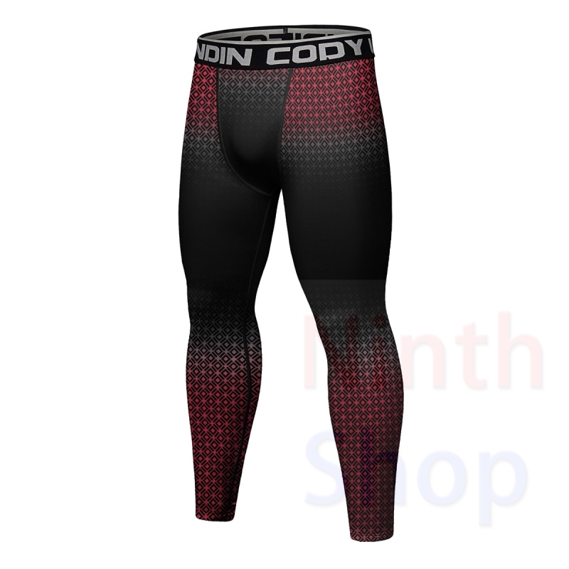 Cody Lundin Men's Sports Top and Pants 2 Pieces Sets Fast Dry Compression Round Collar 3D Print Fitness ALL Seasons Sports Suit（22469-22245）