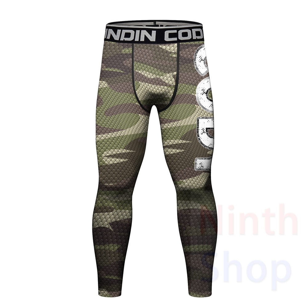 Cody Lundin Men's Sports Top and Pants 2 Pieces Sets Fast Dry Compression Round Collar 3D Print Fitness ALL Seasons Sports Suit（23494-23267）