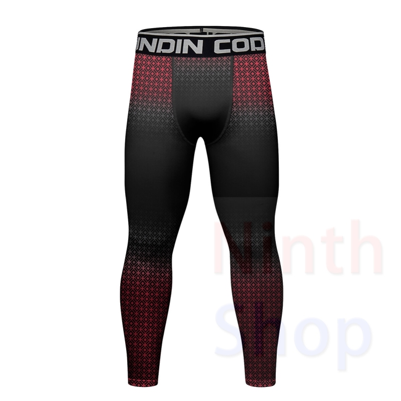 Cody Lundin Men's Sports Top and Pants 2 Pieces Sets Fast Dry Compression Round Collar 3D Print Fitness ALL Seasons Sports Suit（22469-22245）