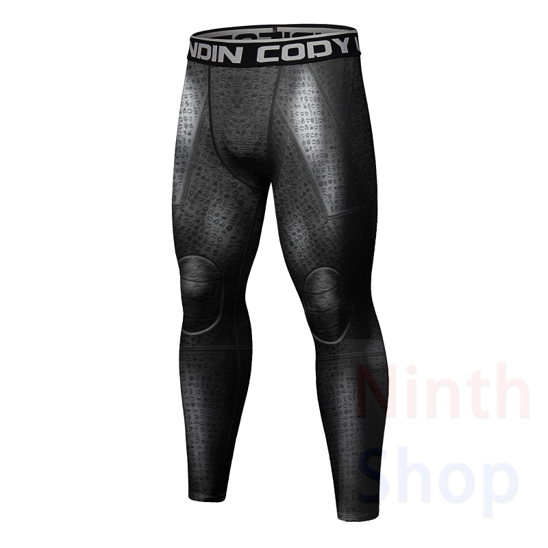 Cody Lundin Men's Sports Top and Pants 2 Pieces Sets Fast Dry Compression Round Collar 3D Print Fitness ALL Seasons Sports Suit（22481-22254）