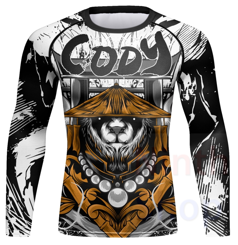 Cody Lundin Men's Sports Top and Pants 2 Pieces Sets Fast Dry Compression Round Collar 3D Print Fitness ALL Seasons Sports Suit（22475-22252）
