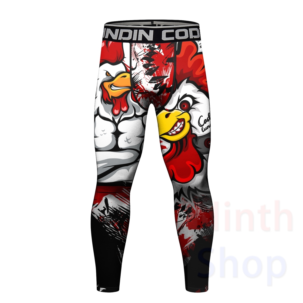 Cody Lundin Men's Sports Top and Pants 2 Pieces Sets Fast Dry Compression Round Collar 3D Print Fitness ALL Seasons Sports Suit（23490-23263）