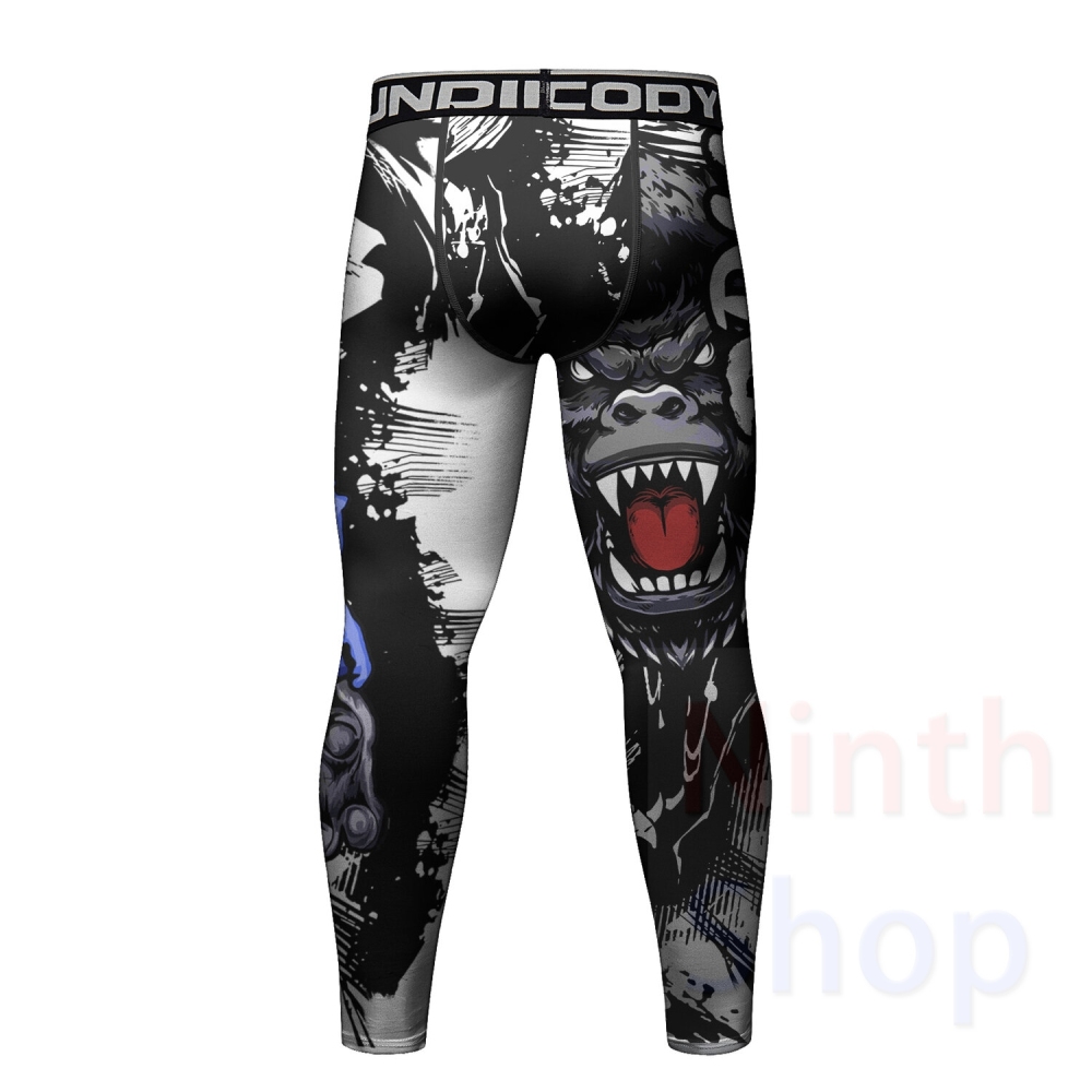Cody Lundin Men's Sports Top and Pants 2 Pieces Sets Fast Dry Compression Round Collar 3D Print Fitness ALL Seasons Sports Suit（22474-22251）