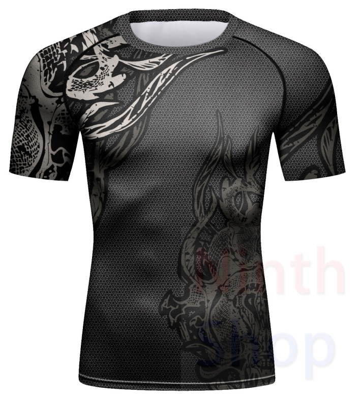 Cody Lundin Men Short Sleeve Shirt Compression Sport T-shirt Cool Dry Base layer Shirt Round Collar Fantastic Top(221558)