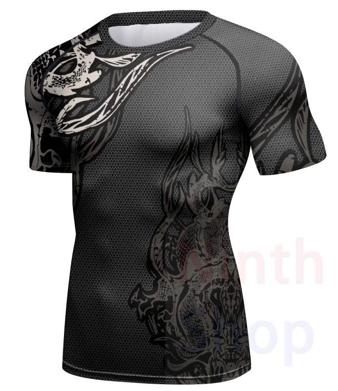Cody Lundin Men Short Sleeve Shirt Compression Sport T-shirt Cool Dry Base layer Shirt Round Collar Fantastic Top(221558)