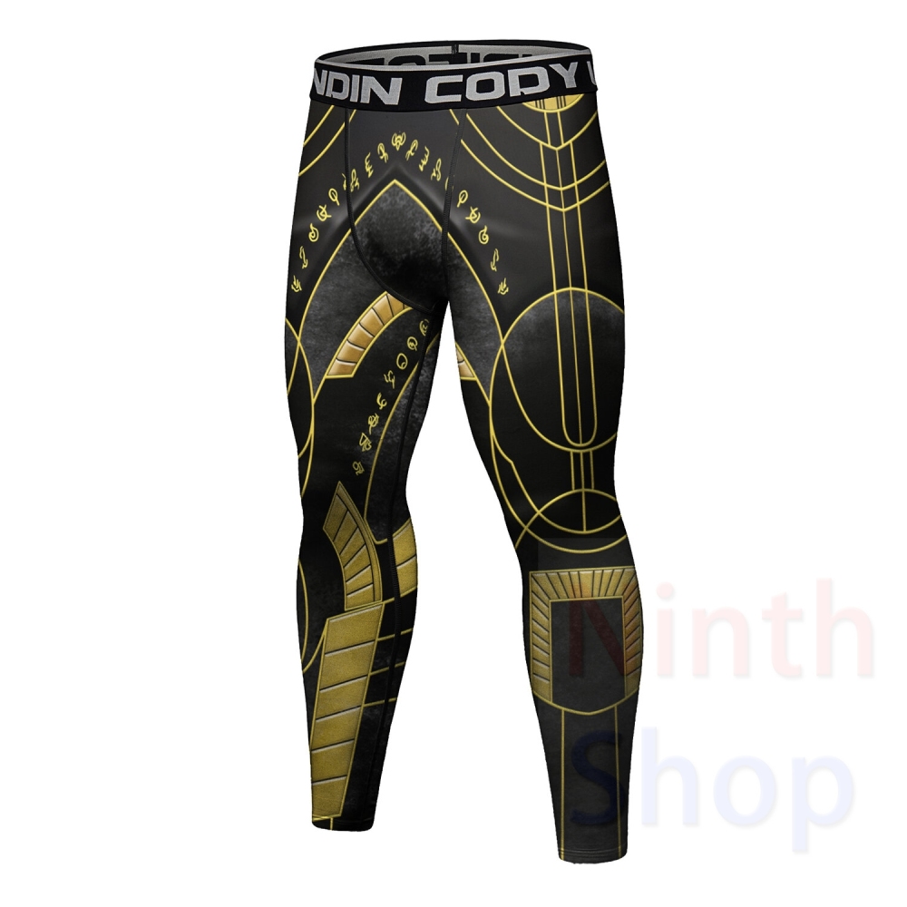 Cody Lundin Men's Compression Set - Short Sleeve Shirt and Pants - 2 Piece Sports Jogging Set Quick-drying Fitness Suit for Men(211489-22198)