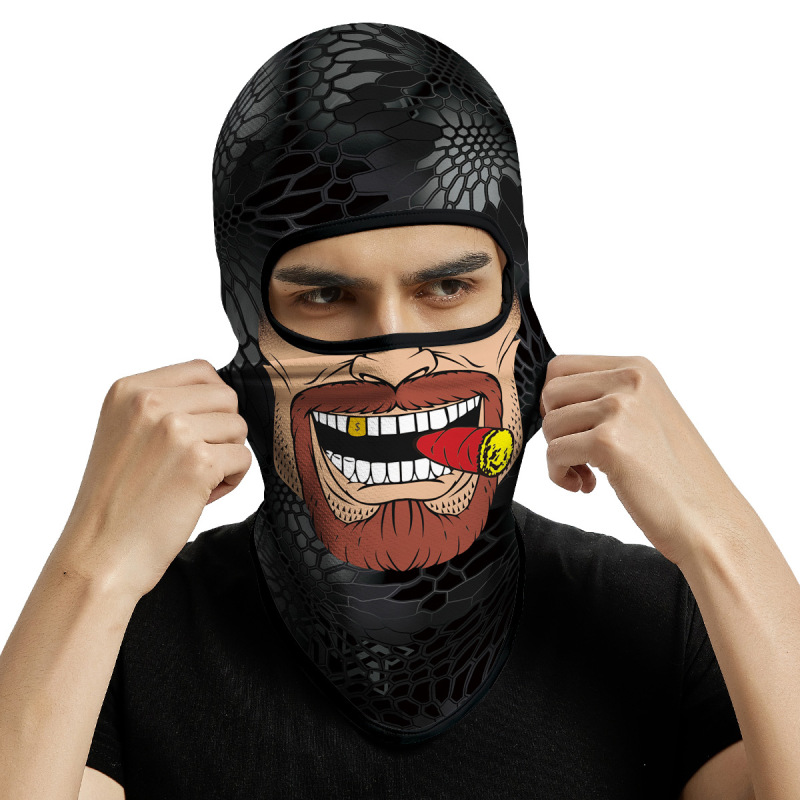 3PCS Balaclava Ski Mask Motorcycle Full Face Mask Outdoor Tactical Hood Headwear Mask Unisex for Cycling Halloween Cosplay（HT210013-117-121）