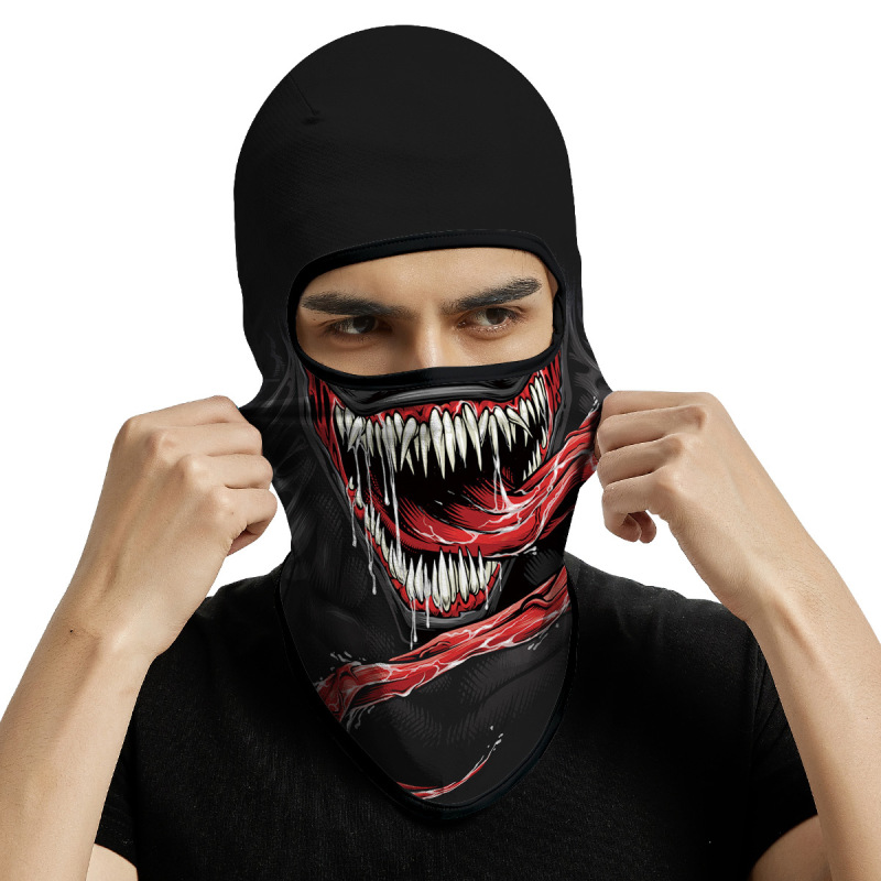 3PCS Balaclava Ski Mask Motorcycle Full Face Mask Outdoor Tactical Hood Headwear Mask Unisex for Cycling Halloween Cosplay（HT210010-185-302）