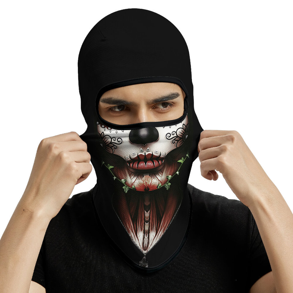 3PCS Balaclava Ski Mask Motorcycle Full Face Mask Outdoor Tactical Hood Headwear Mask Unisex for Cycling Halloween Cosplay（HT210009-029-049）