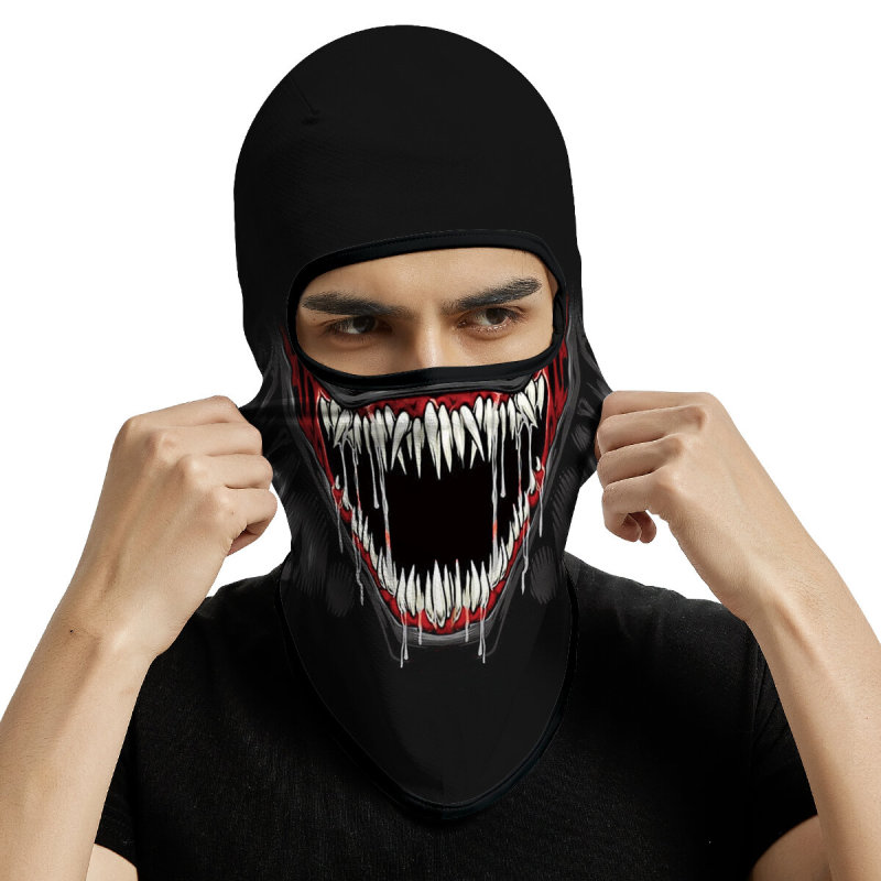 3PCS Balaclava Ski Mask Motorcycle Full Face Mask Outdoor Tactical Hood Headwear Mask Unisex for Cycling Halloween Cosplay（HT210010-185-302）