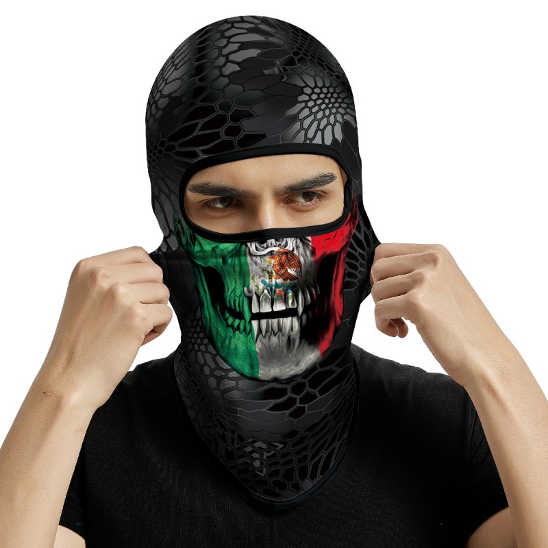 3PCS Balaclava Ski Mask Motorcycle Full Face Mask Outdoor Tactical Hood Headwear Mask Unisex for Cycling Halloween Cosplay（HT210008-021-127）