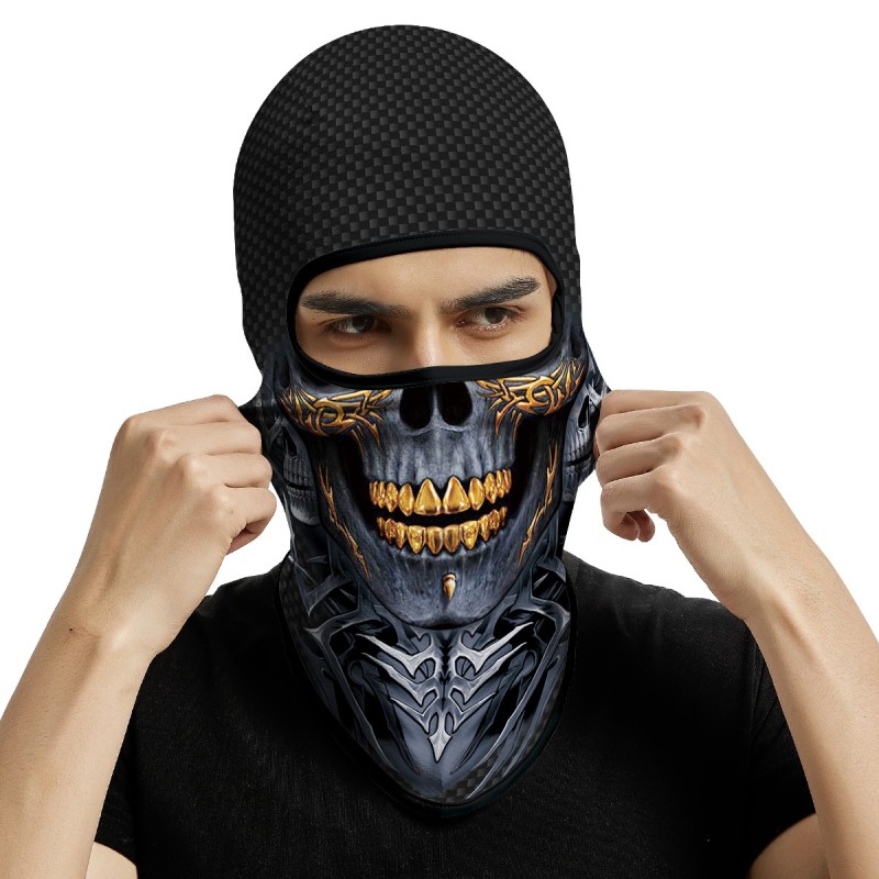 3PCS Balaclava Ski Mask Motorcycle Full Face Mask Outdoor Tactical Hood Headwear Mask Unisex for Cycling Halloween Cosplay（HT210008-021-127）