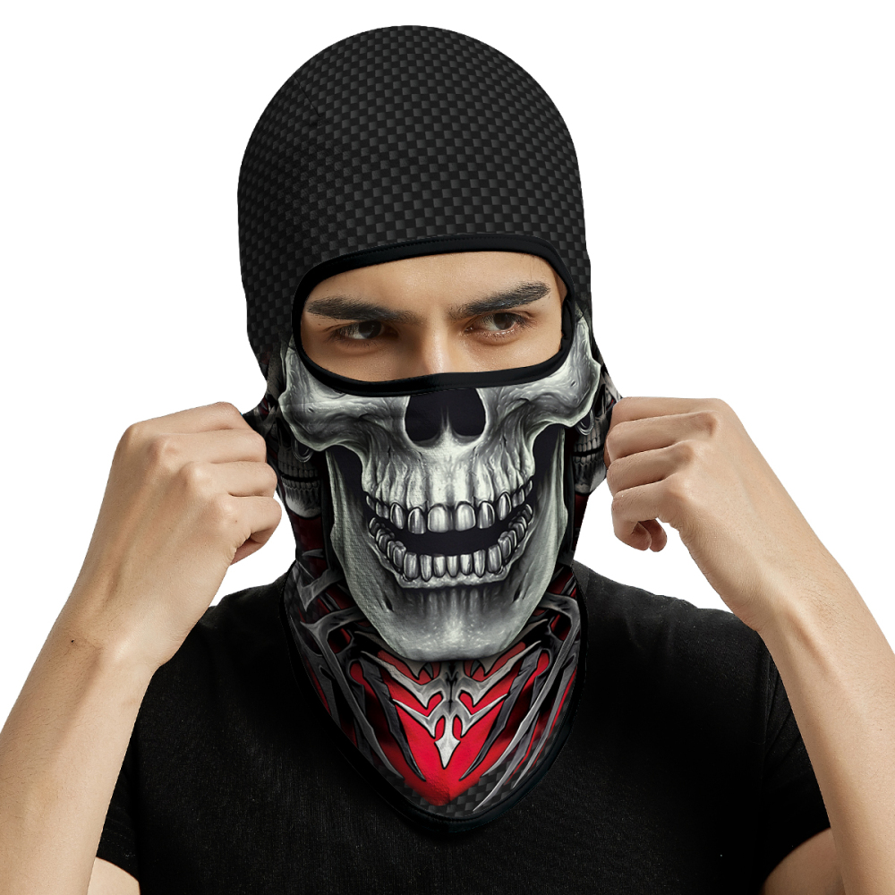 3PCS Balaclava Ski Mask Motorcycle Full Face Mask Outdoor Tactical Hood Headwear Mask Unisex for Cycling Halloween Cosplay（HT210122-125-130）