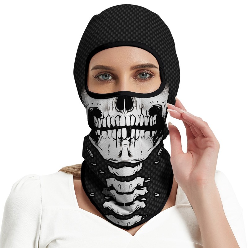 Cosplay Balaclava Unisex Ski Mask Motorcycle Full Face Mask Windproof Thermal Protection Durable Quality Fashionable Lightweight Comfort Riding Mask Outdoor Tactical Hood Headwear Mask for Cycling Halloween Multicolor（HT210130）