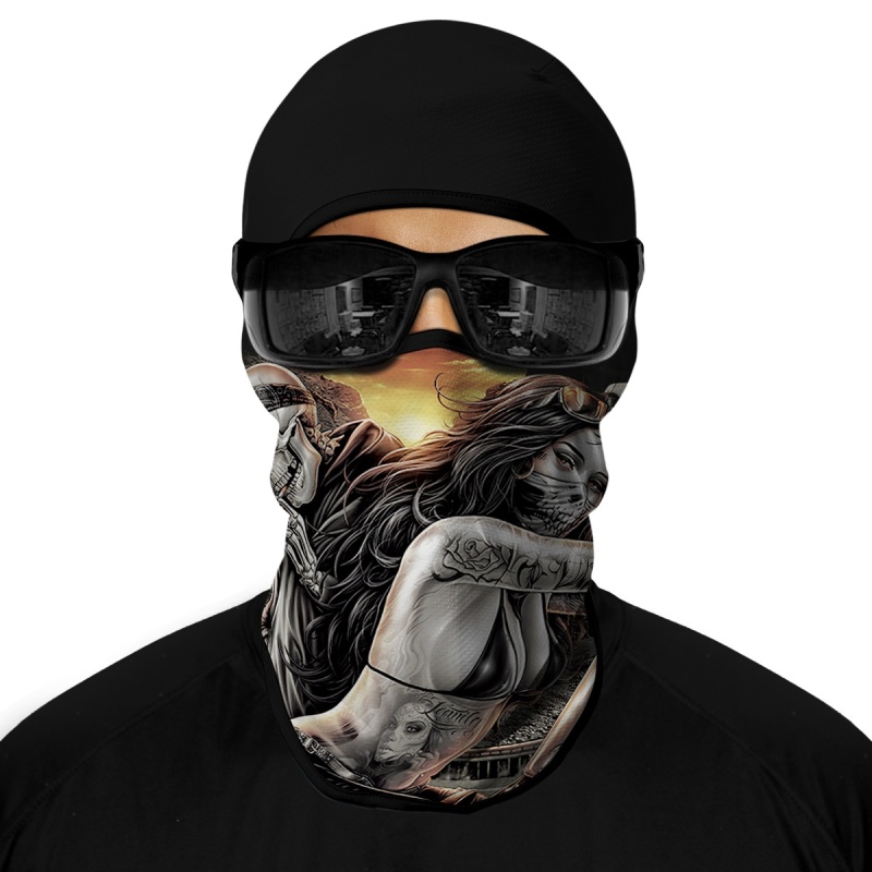 Cosplay Balaclava Unisex Ski Mask Motorcycle Full Face Mask Windproof Thermal Protection Durable Quality Fashionable Lightweight Comfort Riding Mask Outdoor Tactical Hood Headwear Mask for Cycling Halloween Multicolor（HT210276）
