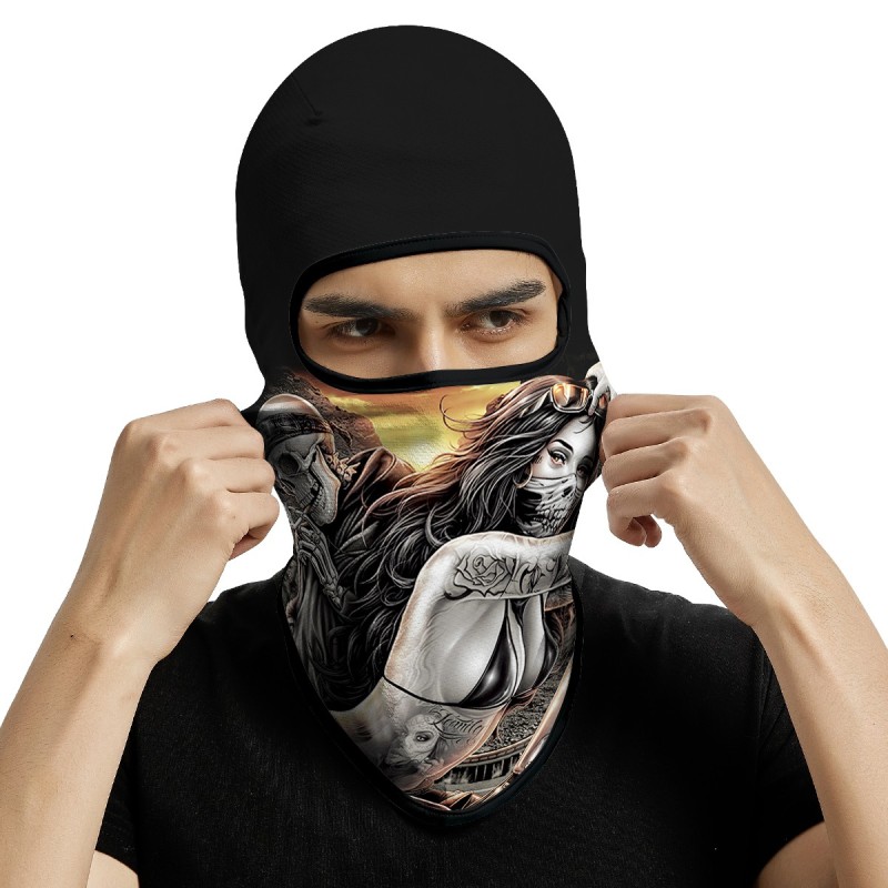 Cosplay Balaclava Unisex Ski Mask Motorcycle Full Face Mask Windproof Thermal Protection Durable Quality Fashionable Lightweight Comfort Riding Mask Outdoor Tactical Hood Headwear Mask for Cycling Halloween Multicolor（HT210276）