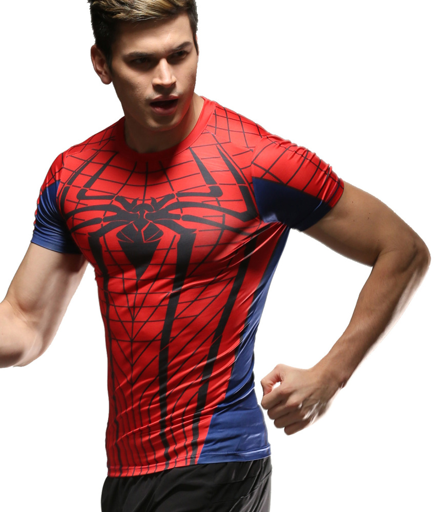 Men Short Sleeve Shirt 3D Technical Print Compression Sport T-shirt Fantastical Sportiness Sweatshirt