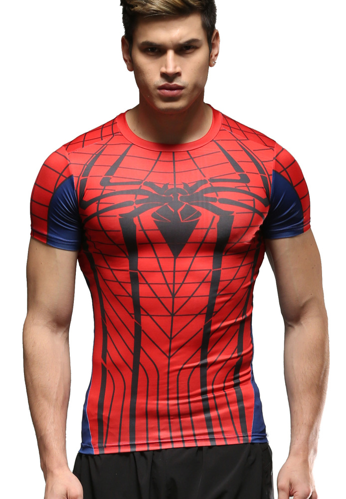 Men Short Sleeve Shirt 3D Technical Print Compression Sport T-shirt Fantastical Sportiness Sweatshirt