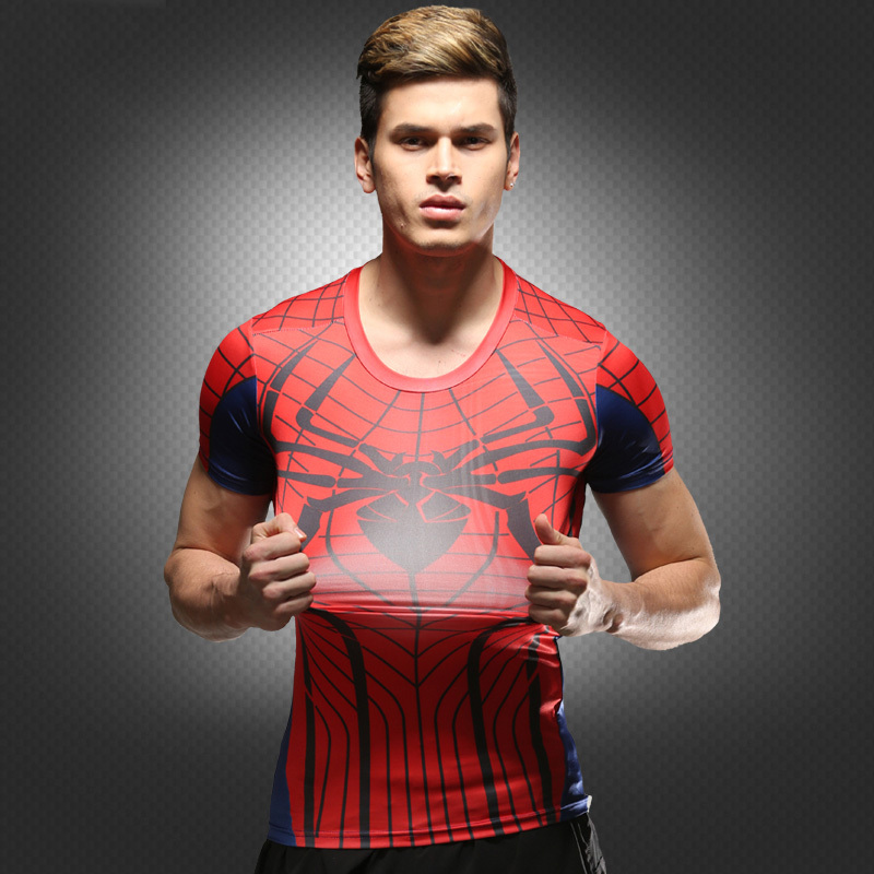 Men Short Sleeve Shirt 3D Technical Print Compression Sport T-shirt Fantastical Sportiness Sweatshirt