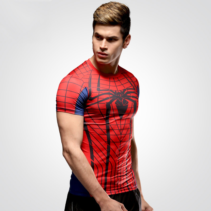 Men Short Sleeve Shirt 3D Technical Print Compression Sport T-shirt Fantastical Sportiness Sweatshirt