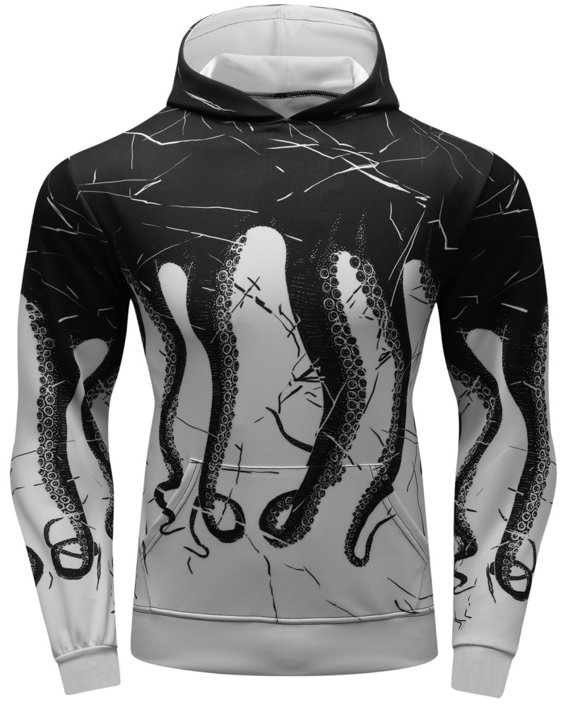 Cody Lundin Men's Hooded Casual Sweatshirt with Exquisite Print Elements Perfect Gift for Halloween Parties(074)