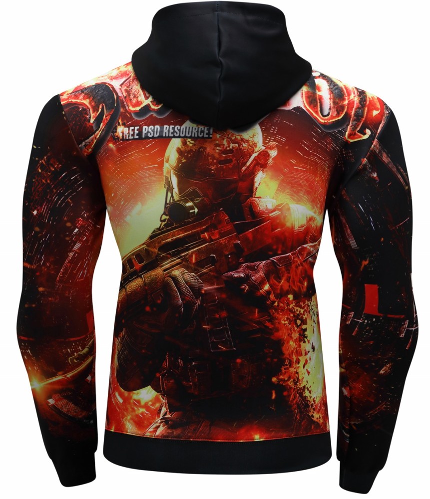 Cody Lundin Men's Hooded Casual Sweatshirt with Exquisite Print Elements Perfect Gift for Halloween Parties(051)