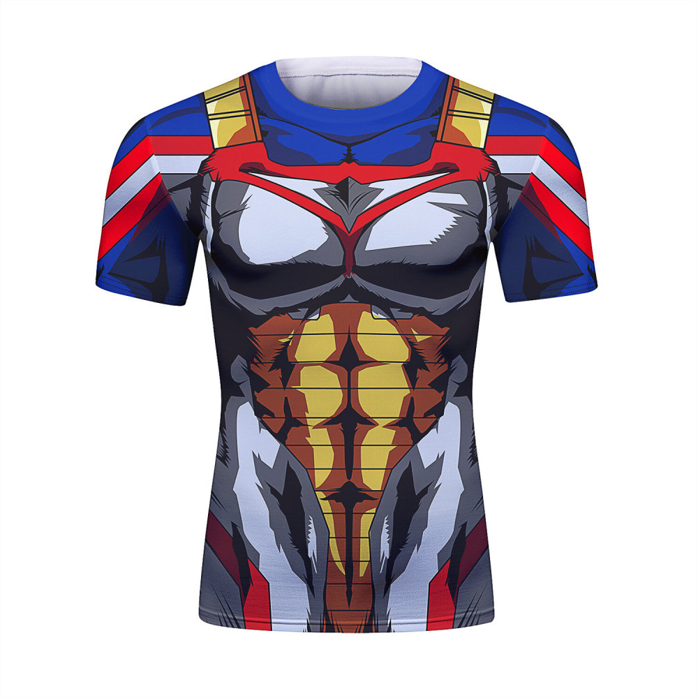 Cody Lundin Men's Short Sleeve Shirt 3D Technical Print Compression Sport T-shirt  Quick Dry Tight Athletic Top Fantastical Sportiness Shirt(221531)