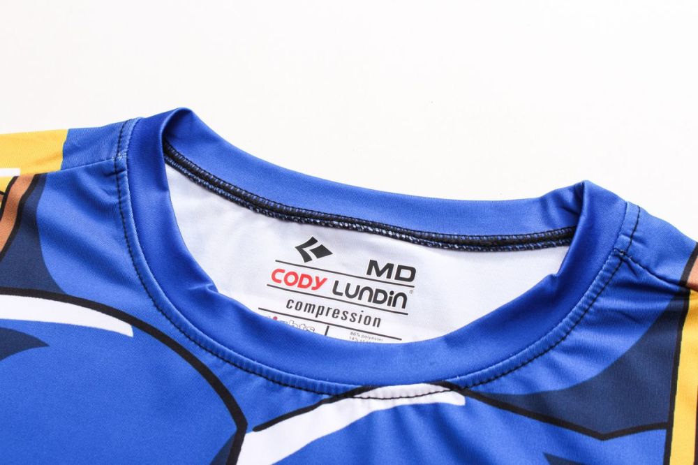 Men's Long Sleeve Shirt 3D Tech Printed Compression Sports T-Shirt Quick Dry Tight Sports Top Cool Dry Shirt Sporty Top Four Seasons Running Training Sweatshirt (046 )