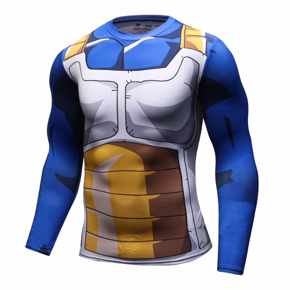 Men's Long Sleeve Shirt 3D Tech Printed Compression Sports T-Shirt Quick Dry Tight Sports Top Cool Dry Shirt Sporty Top Four Seasons Running Training Sweatshirt (046 )