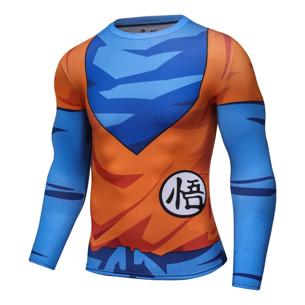 Men's Long Sleeve Shirt 3D Tech Printed Compression Sports T-Shirt Quick Dry Tight Sports Top Cool Dry Shirt Sporty Top Four Seasons Running Training Sweatshirt (058 )