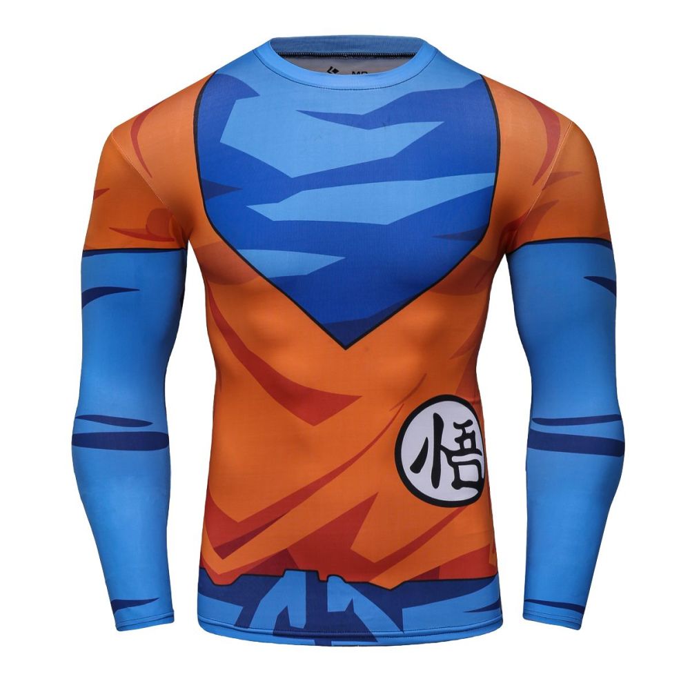 Men's Long Sleeve Shirt 3D Tech Printed Compression Sports T-Shirt Quick Dry Tight Sports Top Cool Dry Shirt Sporty Top Four Seasons Running Training Sweatshirt (058 )