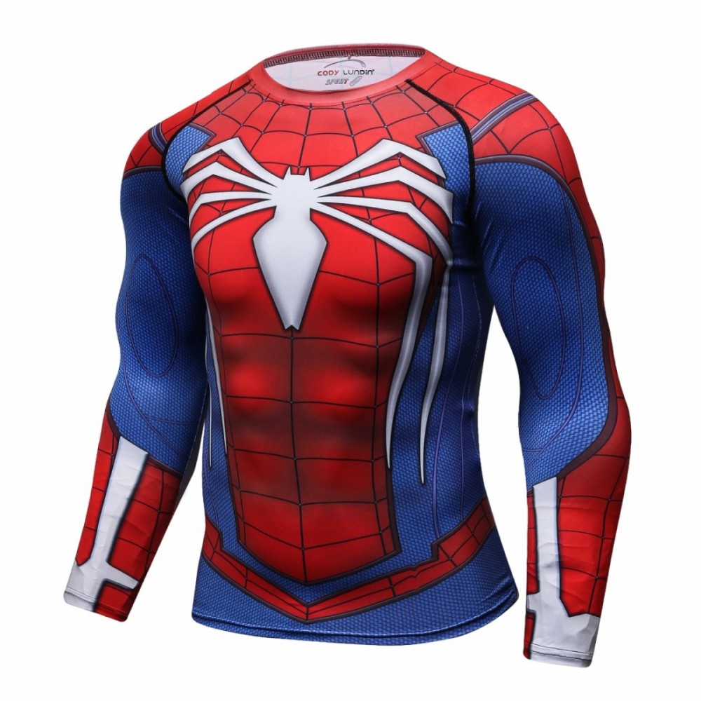 Men's Long Sleeve Shirt 3D Tech Printed Compression Sports T-Shirt Quick Dry Tight Sports Top Cool Dry Shirt Sporty Top Four Seasons Running Training Sweatshirt (106)