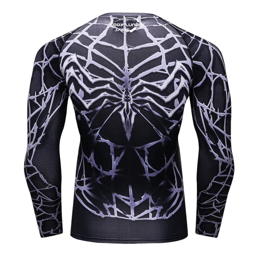 Men's Long Sleeve Shirt 3D Tech Printed Compression Sports T-Shirt Quick Dry Tight Sports Top Cool Dry Shirt Sporty Top Four Seasons Running Training Sweatshirt (088)