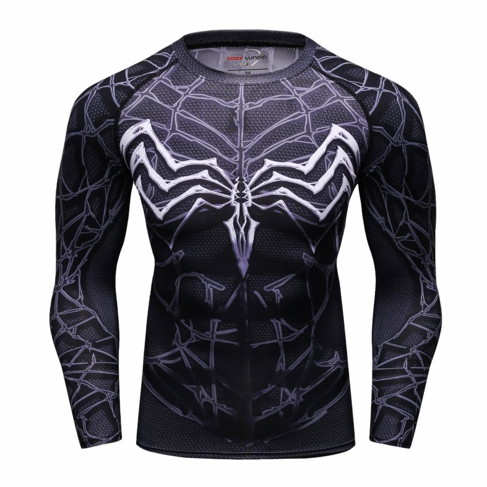Men's Long Sleeve Shirt 3D Tech Printed Compression Sports T-Shirt Quick Dry Tight Sports Top Cool Dry Shirt Sporty Top Four Seasons Running Training Sweatshirt (087)