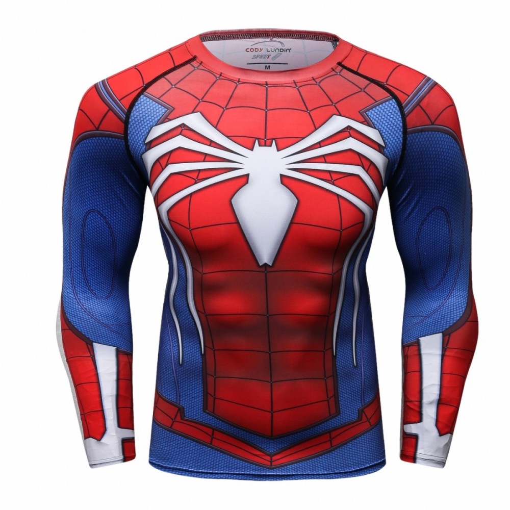 Men's Long Sleeve Shirt 3D Tech Printed Compression Sports T-Shirt Quick Dry Tight Sports Top Cool Dry Shirt Sporty Top Four Seasons Running Training Sweatshirt (106)