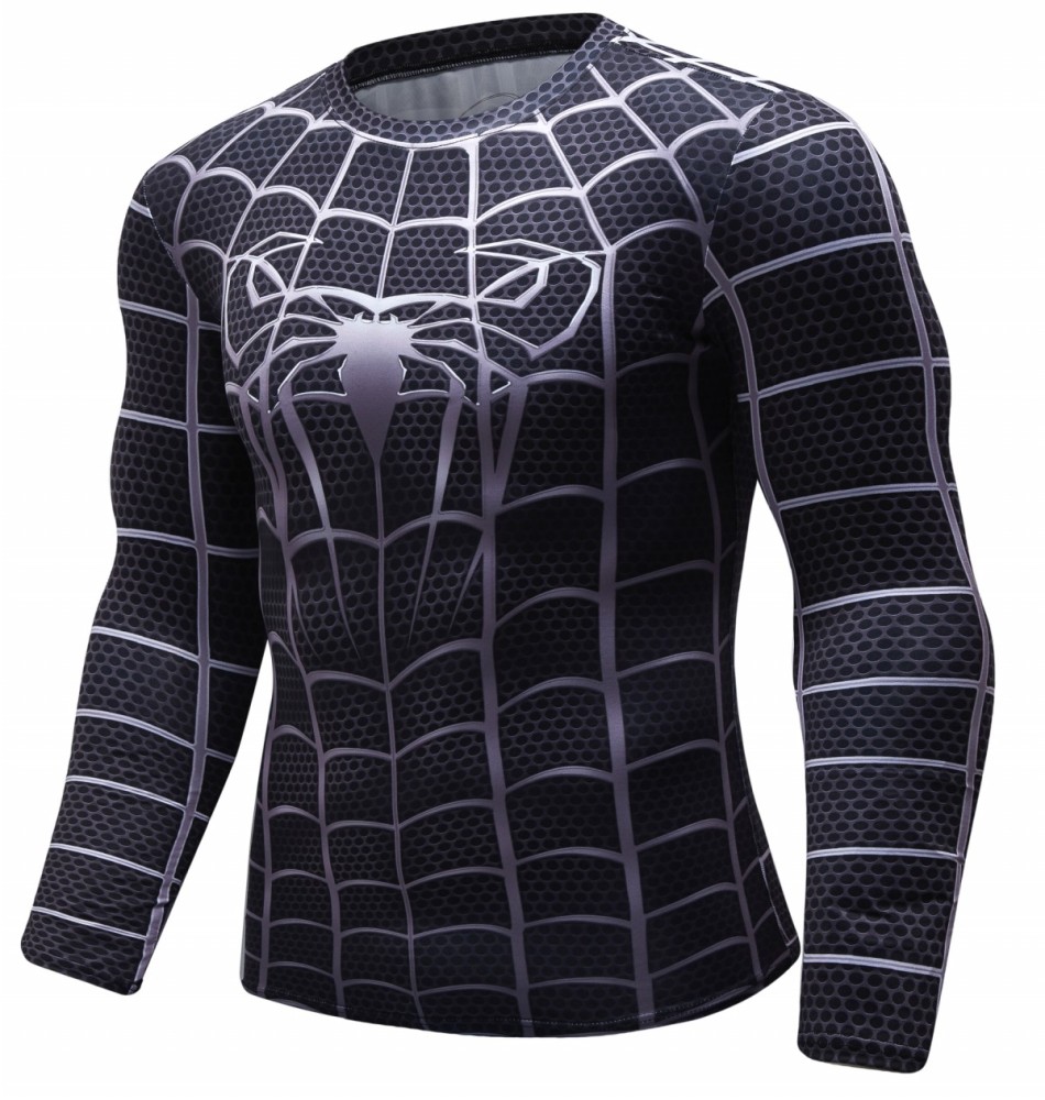 Men's Long Sleeve Shirt 3D Tech Printed Compression Sports T-Shirt Quick Dry Tight Sports Top Cool Dry Shirt Sporty Top Four Seasons Running Training Sweatshirt (210)