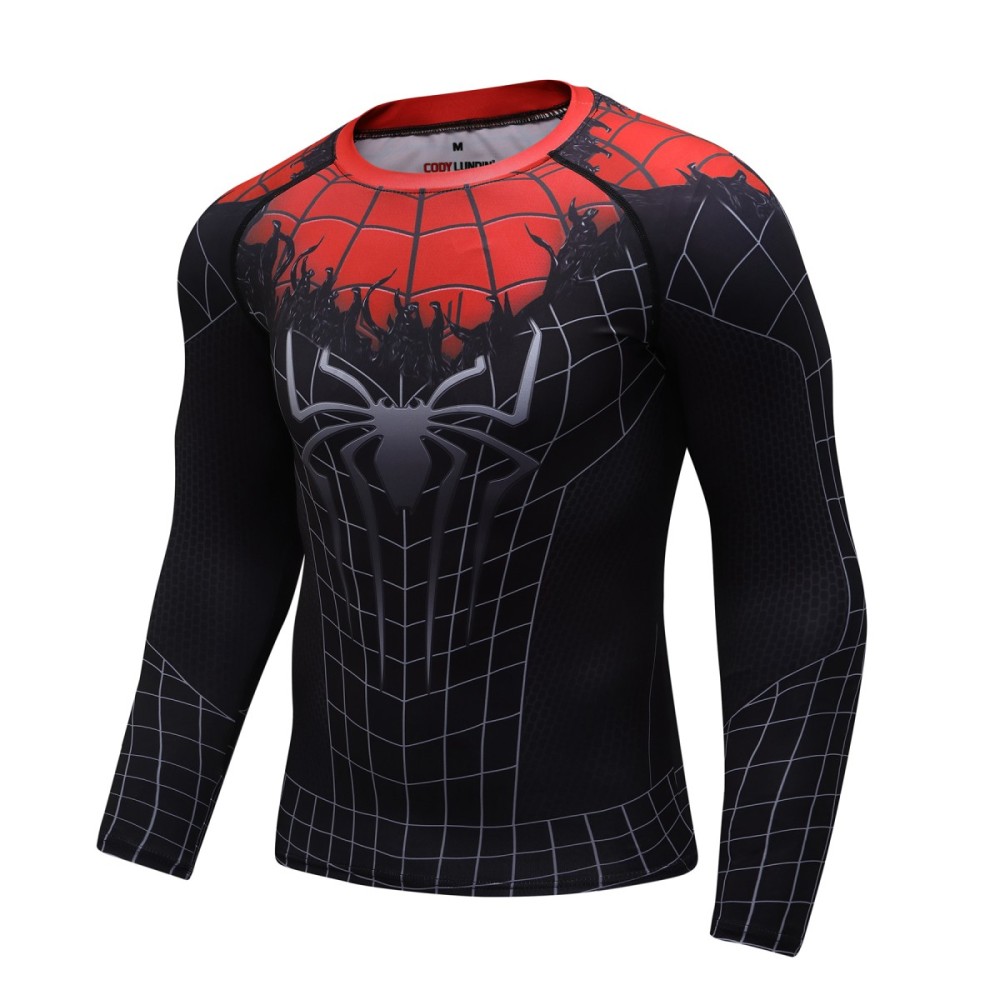 Men's Long Sleeve Shirt 3D Tech Printed Compression Sports T-Shirt Quick Dry Tight Sports Top Cool Dry Shirt Sporty Top Four Seasons Running Training Sweatshirt (297)